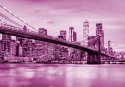 Fototapeta Brooklyn Bridge Nyc W Kolorze Różowym