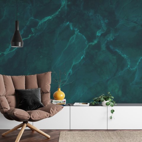 Fototapeta Dark Green Marble Texture Background With High Resolution, Top View Of Natural Tiles Stone In Luxury And Seamless Gli