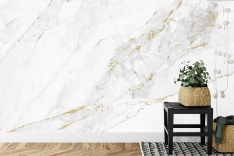 Fototapeta White Gold Marble Texture Pattern Background With High Resolution Design For Cover Book Or Brochure, Poster, Wallpape