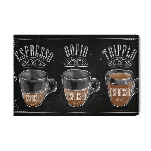 Obraz Na Płótnie Kawa Espresso W Stylu Vintage