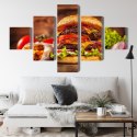 Obraz Wieloczęściowy Domowy Hamburger
