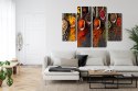 Obraz Wieloczęściowy Przyprawy Na Czarnym Tle