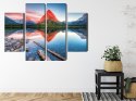 Obraz Wieloczęściowy Jezioro Swiftcurrent Lake W Usa
