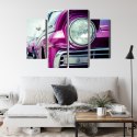 Obraz Wieloczęściowy Reflektor Samochodowy W Stylu Retro Na Kubie