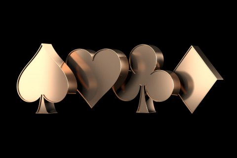 Obraz Na Płótnie Symbole Kart 3D