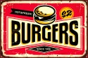 Obraz Na Płótnie Tablica Restauracji Fast Food W Stylu Retro