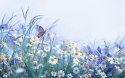 Obraz Wieloczęściowy Motyl I Polne Kwiaty