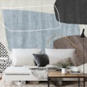 Fototapeta Gold Geometric Background Art. Modern Grey Pattern,
