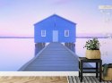 Fototapeta Kwadratowa Boathouse Autorstwa Richarda Vandewalle'a