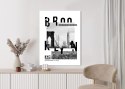 Plakat Czarno Biały Kolaż Brooklyn Nyc