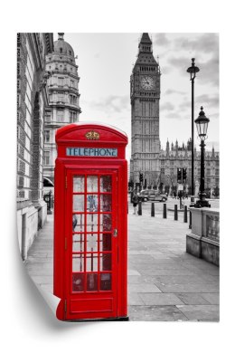 Plakat Czerwona Budka Telefoniczna Z Big Benem W Tle