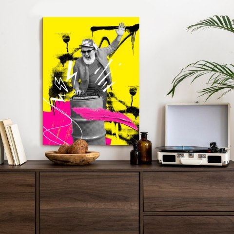 Plakat Dj W Miejskiej Dżungli - Kolorowy Kolaż