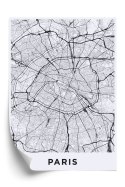 Plakat Ulice Paryża Z Lotu Ptaka - Plan