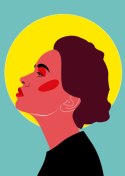 Plakat Zamyślona Kobieta Pop Art W Stylu Retro