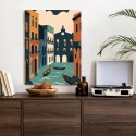 Plakat Canal Grande Z Gondolami W Wenecji Ilustracja