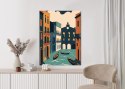 Plakat Canal Grande Z Gondolami W Wenecji Ilustracja