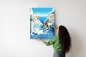 Plakat Charakterystyczna Grecka Architektura Santorini