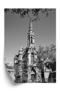 Plakat Czarno Biały Kościół W Barcelonie