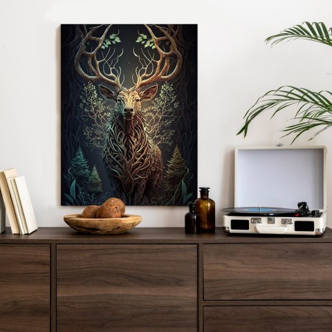 Plakat Leśny Jeleń Na Ilustracji
