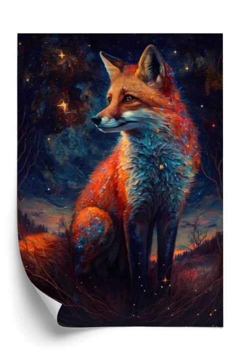 Plakat Magiczny Lis Na Ilustracji
