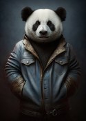 Plakat Miś Panda Ubrany W Dżinsową Kurtkę