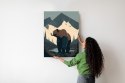 Plakat Niedźwiedź W Górach Na Ilustracji