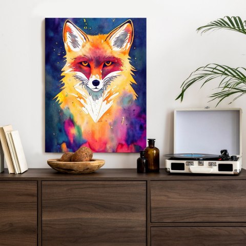 Plakat Portrait Of Wild Fox Watercolor, Wallpaper Painting, Animal
