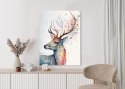 Plakat Portret Jelenia Malowany Farbami