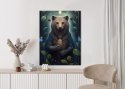 Plakat Grafika Fantasy Z Niedźwiedziem