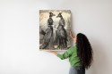 Plakat Ilustracja Z Żyrafami Vintage