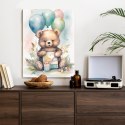 Plakat Niedźwiadek Z Pękiem Balonów
