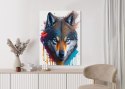 Plakat Portret Wilka W Różnych Barwach