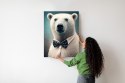 Plakat Stylowy Niedźwiedź W Muszce