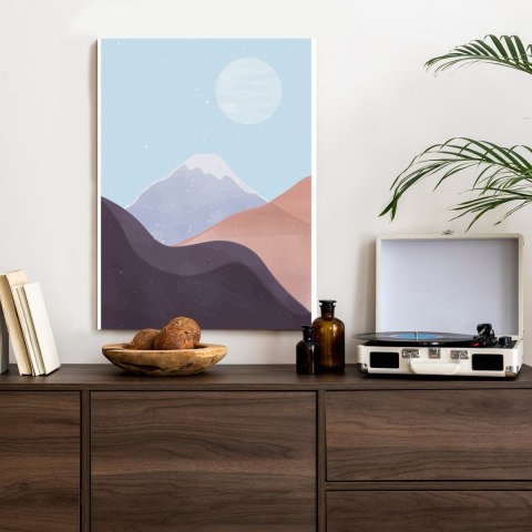 Plakat Minimalistyczny Geometryczny Krajobraz Górski