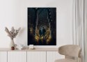 Plakat Para W Magicznym Lesie Nocą