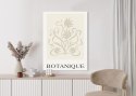 Plakat Botaniczne Beżowe Liście I Kwiaty