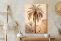 Plakat Ilustracja Palmy Przy Starym Murze
