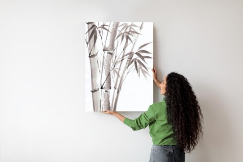 Plakat Jasne Pastelowe Bambusy