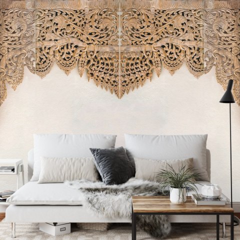 Fototapeta Drewniane Dalekowschodnie Ornamenty