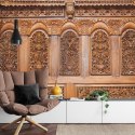 Fototapeta Roślinne Ornamenty W Drewnie