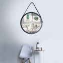 Lustro Ścienne Czarne Okrągłe Dekoracyjne Ozdobne ORION 52 cm