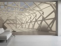 Geometryczny Stelaż 3D – Fototapeta Industrialna do Salonu i Biura na wymiar