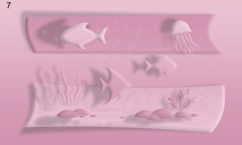 Fototapeta 3D dla dzieci Podmorski Świat, Miękkie Rybki Pastelowe, Mural do Przedszkola i Pokoju Dziecka, Personalizowana