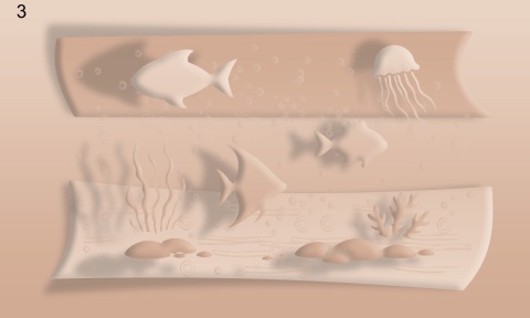 Fototapeta 3D dla dzieci Podmorski Świat, Miękkie Rybki Pastelowe, Mural do Przedszkola i Pokoju Dziecka, Personalizowana