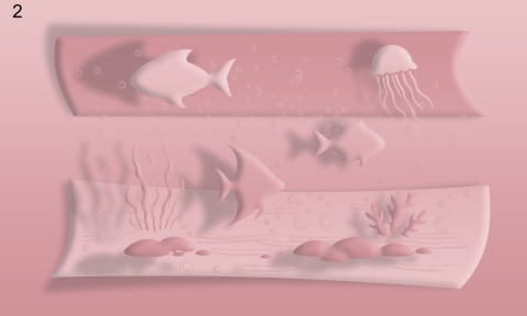 Fototapeta 3D dla dzieci Podmorski Świat, Miękkie Rybki Pastelowe, Mural do Przedszkola i Pokoju Dziecka, Personalizowana