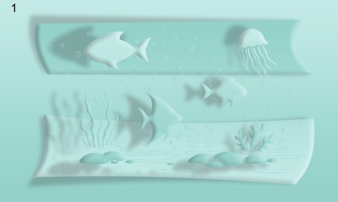 Fototapeta 3D dla dzieci Podmorski Świat, Miękkie Rybki Pastelowe, Mural do Przedszkola i Pokoju Dziecka, Personalizowana