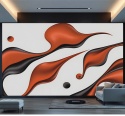 Fototapeta Abstrakcja Ceglane Fale, Mural Modern Liquid Art, Tło o Strukturze Papieru Ryżowego