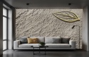Fototapeta Premium Tekstura Tynku: Złoty Liść - Naturalny Taupe